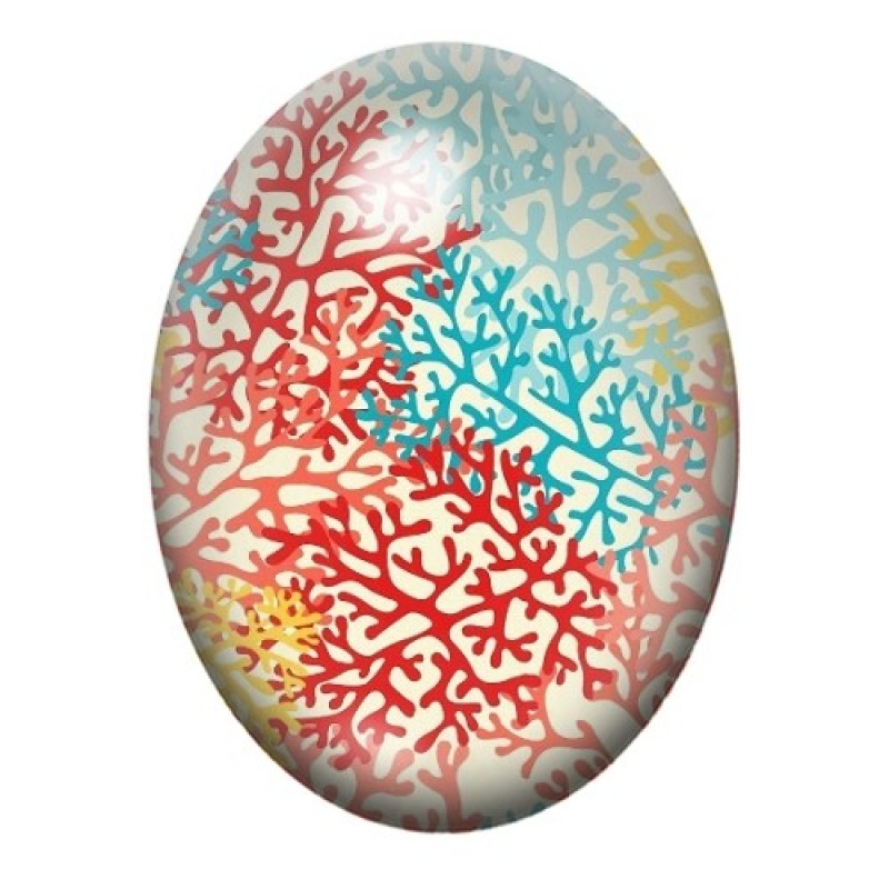 Cabochon en Verre Illustré Mer, Été 13x18, 18x25 ou 30x40mm