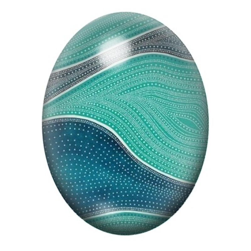Cabochon en Verre Illustré Mer, Été 13x18, 18x25 ou 30x40mm