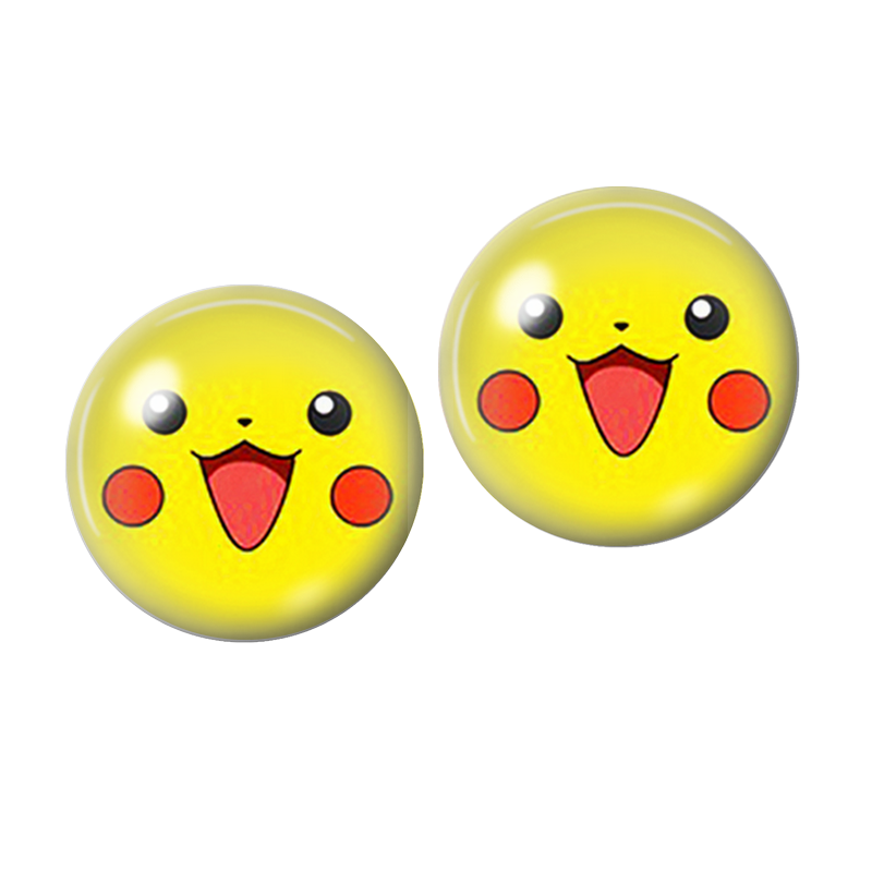 2 Cabochons en Verre Illustré Animé 10mm