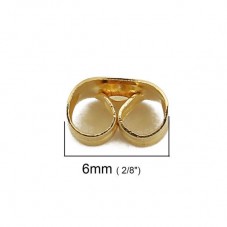 10 Stoppers Embouts en Acier Inoxydable Doré pour Boucles d'Oreilles