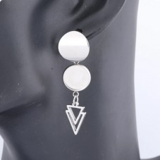 1 Paire de Support Boucle d'Oreille en Acier Inoxydable pour Cabochon 12mm