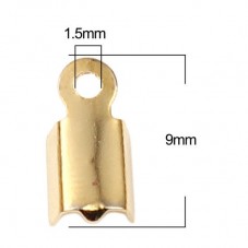 30 Fermoirs Embouts Attaches en Acier Inoxydable Doré pour Cordon 3mm