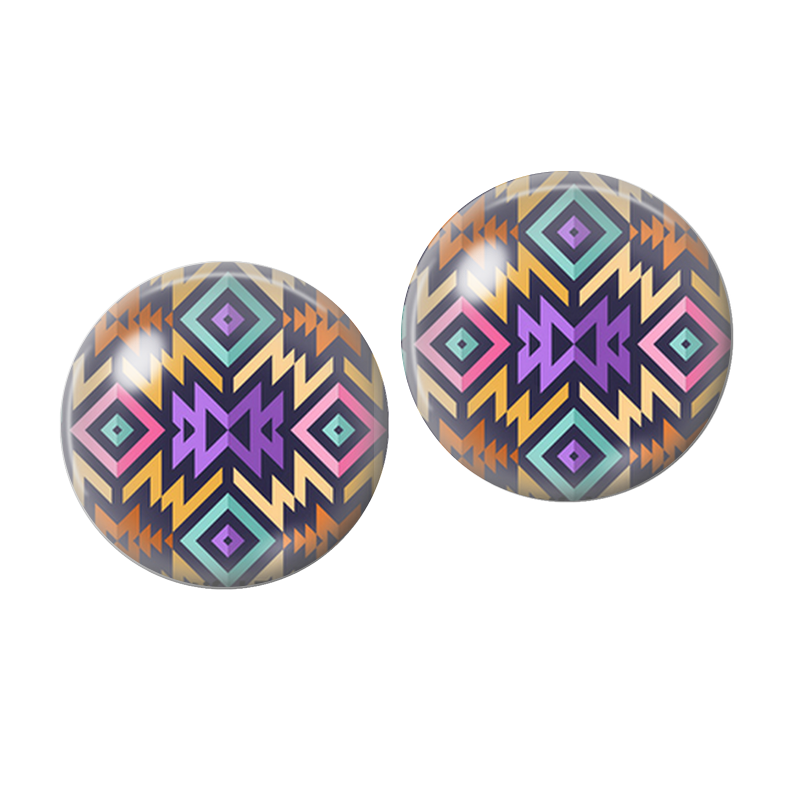 2 Cabochons en Verre Illustré Fantaisie 10mm