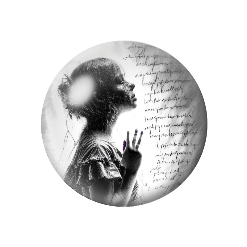 Cabochon en Verre Illustré Femme Gothique 12 à 25mm