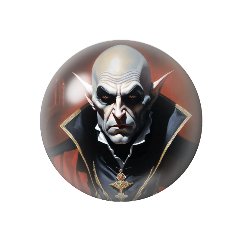 Cabochon en Verre Illustré Nosferatu Gothique 12 à 25mm