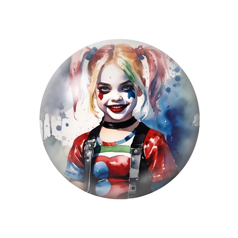 Cabochon en Verre Illustré Petite Fille Gothique 12 à 25mm