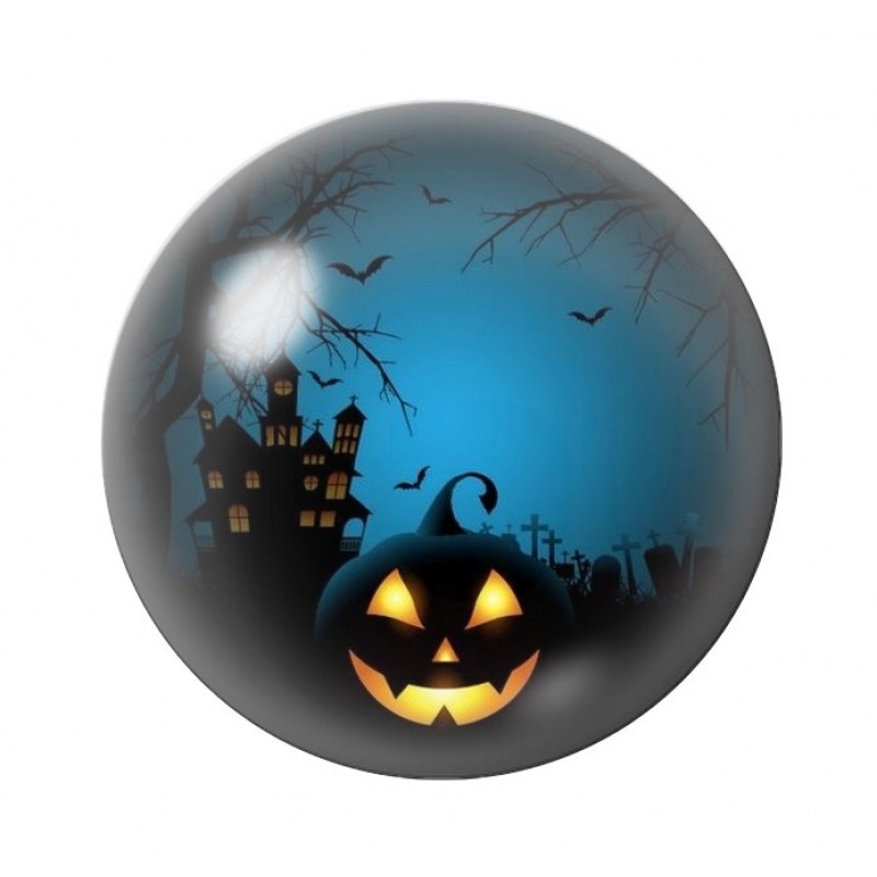 Cabochon en Verre Illustré Citrouille Halloween 12 à 25mm