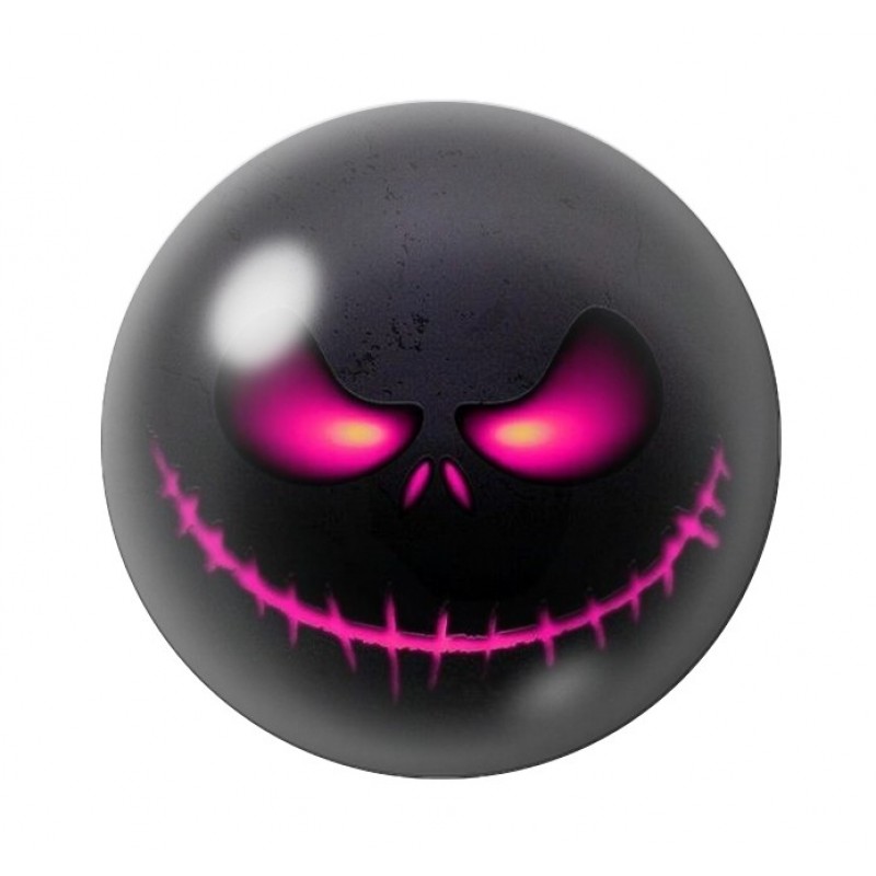 Cabochon en Verre Illustré CrâneHalloween 12 à 25mm