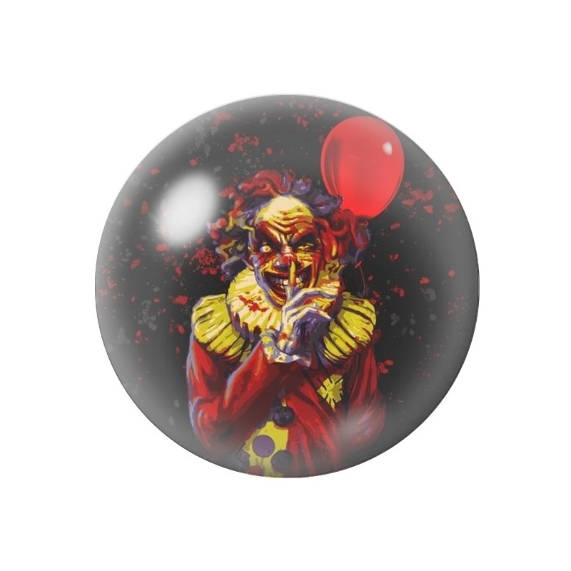 Cabochon en Verre Illustré Clown Halloween 12 à 25mm