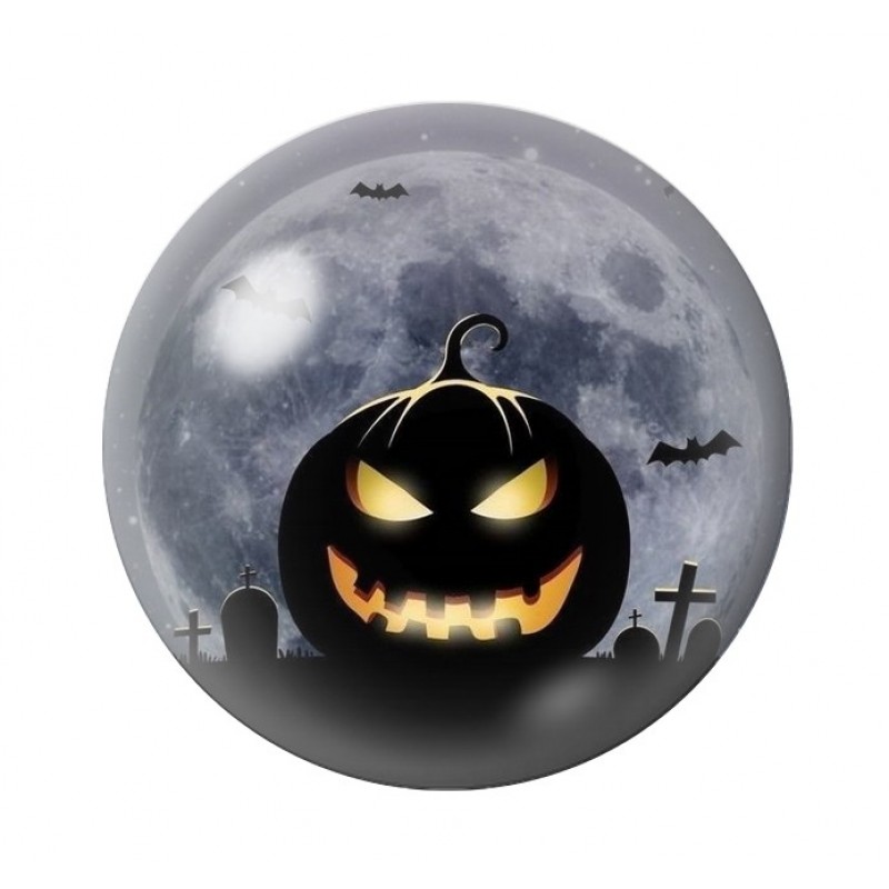 Cabochon en Verre Illustré Citrouille Halloween 12 à 25mm