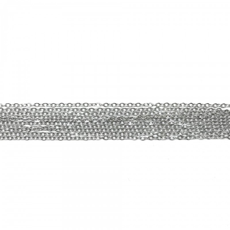 5 Mètres de Chaine à Mailles Fine en Acier Inoxydable 1,7x1,3mm