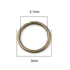 200 Anneaux de Jonction Ouverts Bronze 3mm