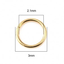 200 Anneaux de Jonction Ouverts Doré 3mm