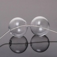 2 Perles Globe en Verre 12mm - 2 trous pour Création de Bijoux DIY