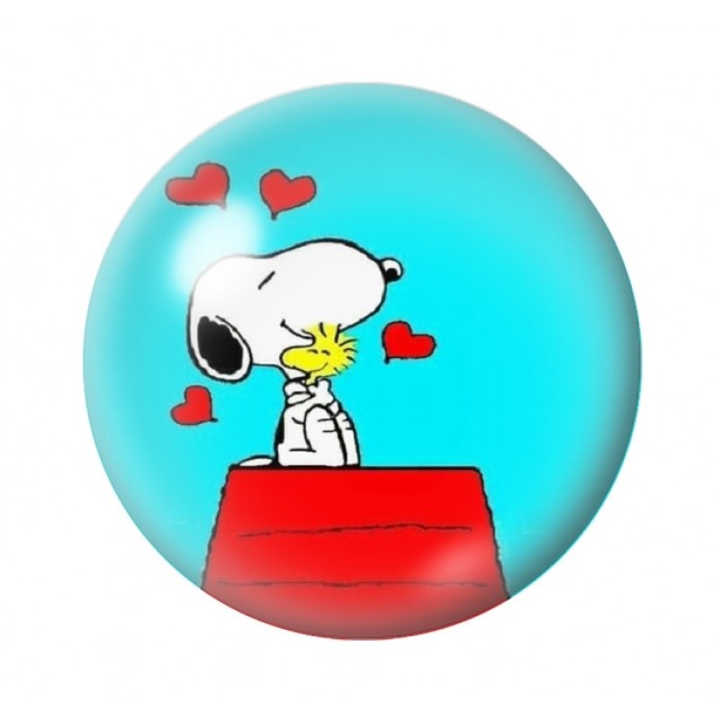 Cabochon en Verre Illustré Snoopy 12 à 25mm