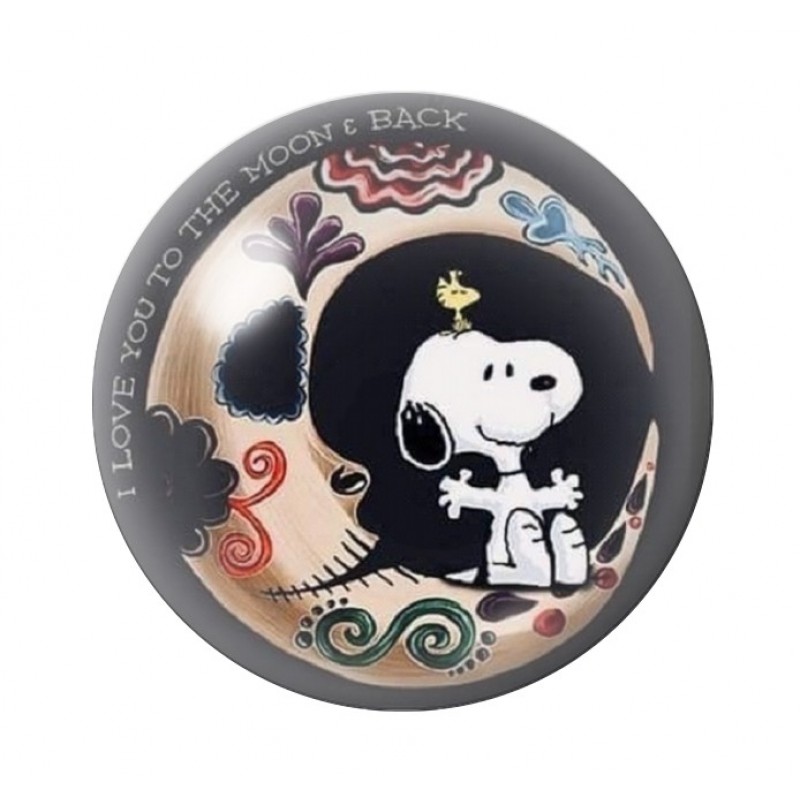 Cabochon en Verre Illustré Snoopy 12 à 25mm