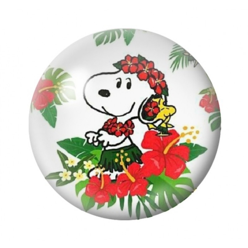 Cabochon en Verre Illustré Snoopy 12 à 25mm