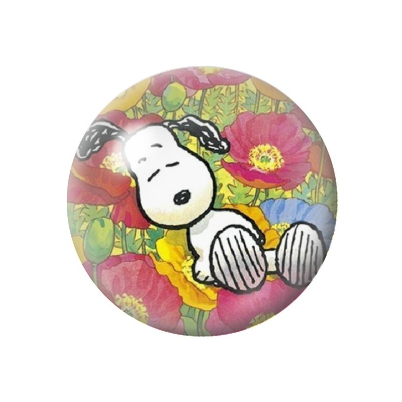 Cabochon en Verre Illustré Snoopy 12 à 25mm