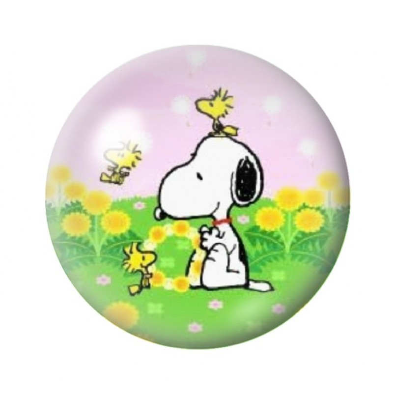 Cabochon en Verre Illustré Snoopy 12 à 25mm