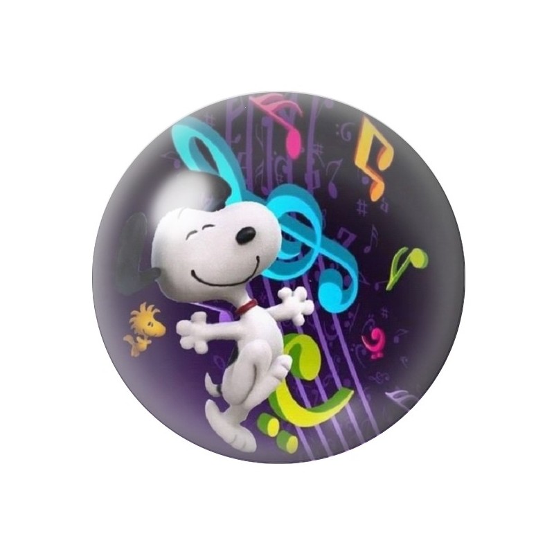Cabochon en Verre Illustré Snoopy 12 à 25mm