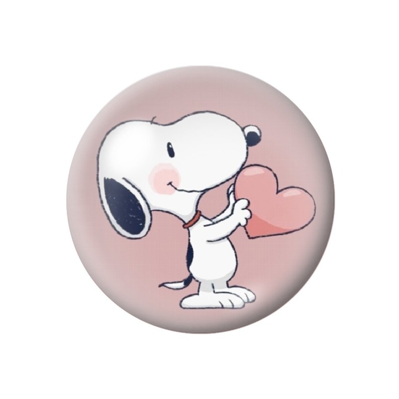 Cabochon en Verre Illustré Snoopy Coeurs Amour St Valentin 12 à 25mm
