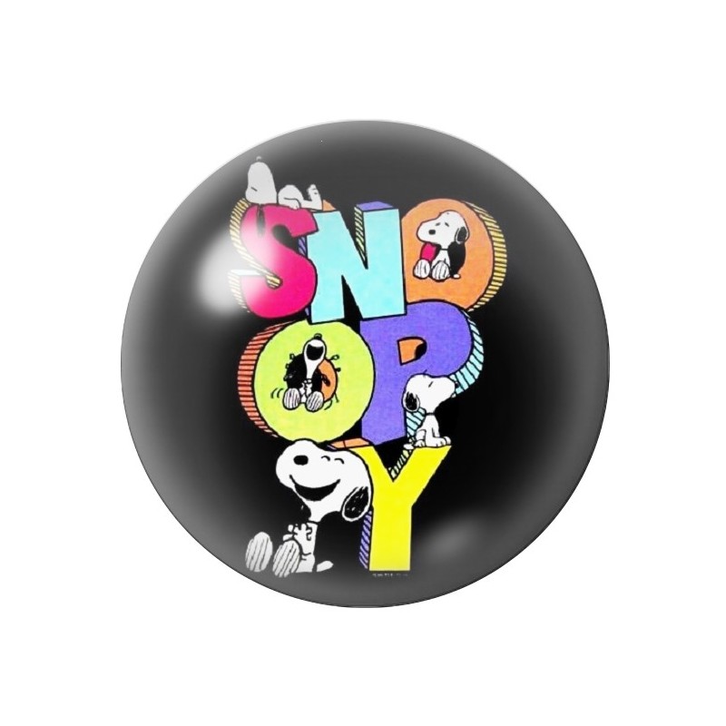 Cabochon en Verre Illustré Snoopy 12 à 25mm