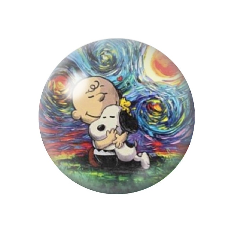 Cabochon en Verre Illustré Snoopy 12 à 25mm