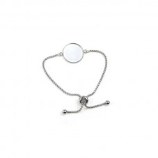 Support Bracelet Argenté en Acier inoxydable pour Cabochon 20mm