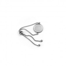 Support Bracelet Argenté en Acier inoxydable pour Cabochon 20mm
