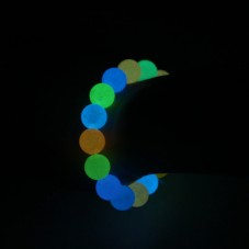 100 Perles Rondes Colorées Fluorescentes Phosphorescentes 8mm "Brillent dans le noir"