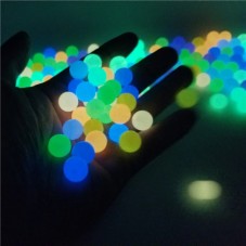 100 Perles Rondes Colorées Fluorescentes Phosphorescentes 8mm "Brillent dans le noir"