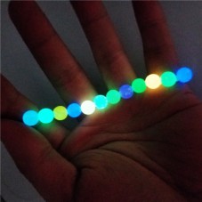 100 Perles Rondes Colorées Fluorescentes Phosphorescentes 8mm "Brillent dans le noir"