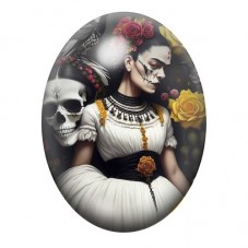 Cabochon en Verre Illustré Frida Khalo 13x18, 18x25 ou 30x40mm pour la création de bijoux fantaisie - DIY