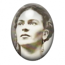 Cabochon en Verre Illustré Frida Khalo 13x18, 18x25 ou 30x40mm pour la création de bijoux fantaisie - DIY
