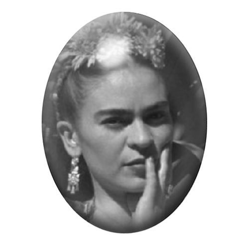 Cabochon en Verre Illustré Frida Khalo 13x18, 18x25 ou 30x40mm