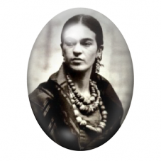 Cabochon en Verre Illustré Frida Khalo 13x18, 18x25 ou 30x40mm pour la création de bijoux fantaisie - DIY