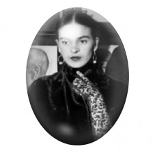 Cabochon en Verre Illustré Frida Kahlo au Foulard Imprimé en Photographie 13x18, 18x25 ou 30x40mm pour la création de bijoux fan