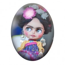 Cabochon en Verre Illustré Frida Khalo 13x18, 18x25 ou 30x40mm pour la création de bijoux fantaisie - DIY