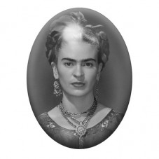 Cabochon en Verre Illustré Frida Khalo 13x18, 18x25 ou 30x40mm pour la création de bijoux fantaisie - DIY