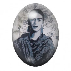 Cabochon en Verre Illustré Frida Khalo 13x18, 18x25 ou 30x40mm pour la création de bijoux fantaisie - DIY