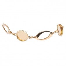 Support Bracelet Doré en Acier Inoxydable pour Cabochon 12mm