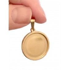 Support Pendentif Doré en Acier Inoxydable pour Cabochon 20mm