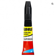 1 Tube de Colle Instantanée UHU Power glue SuperGel 3 g