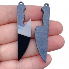 2 Breloques en Résine Ghostface Gothique Halloween 52x12mm