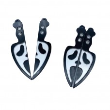2 Breloques en Résine Ghostface Gothique Halloween 52x12mm