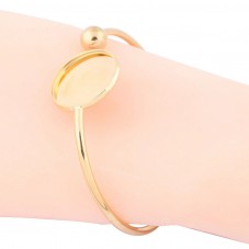 Support Bracelet Doré en Acier inoxydable pour Cabochon 20mm