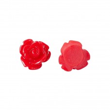 10 Cabochons Rose en Résine Multicolore 10mm