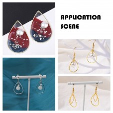 10 Connecteurs Goutte Argenté 11x7mm