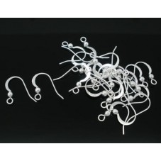 20 Supports Boucle d'Oreille Crochet Argenté soit 10 Paires