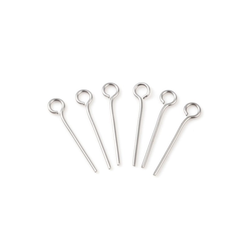 500 Clous Tiges à Oeil en Acier Inoxydable 1,6cm